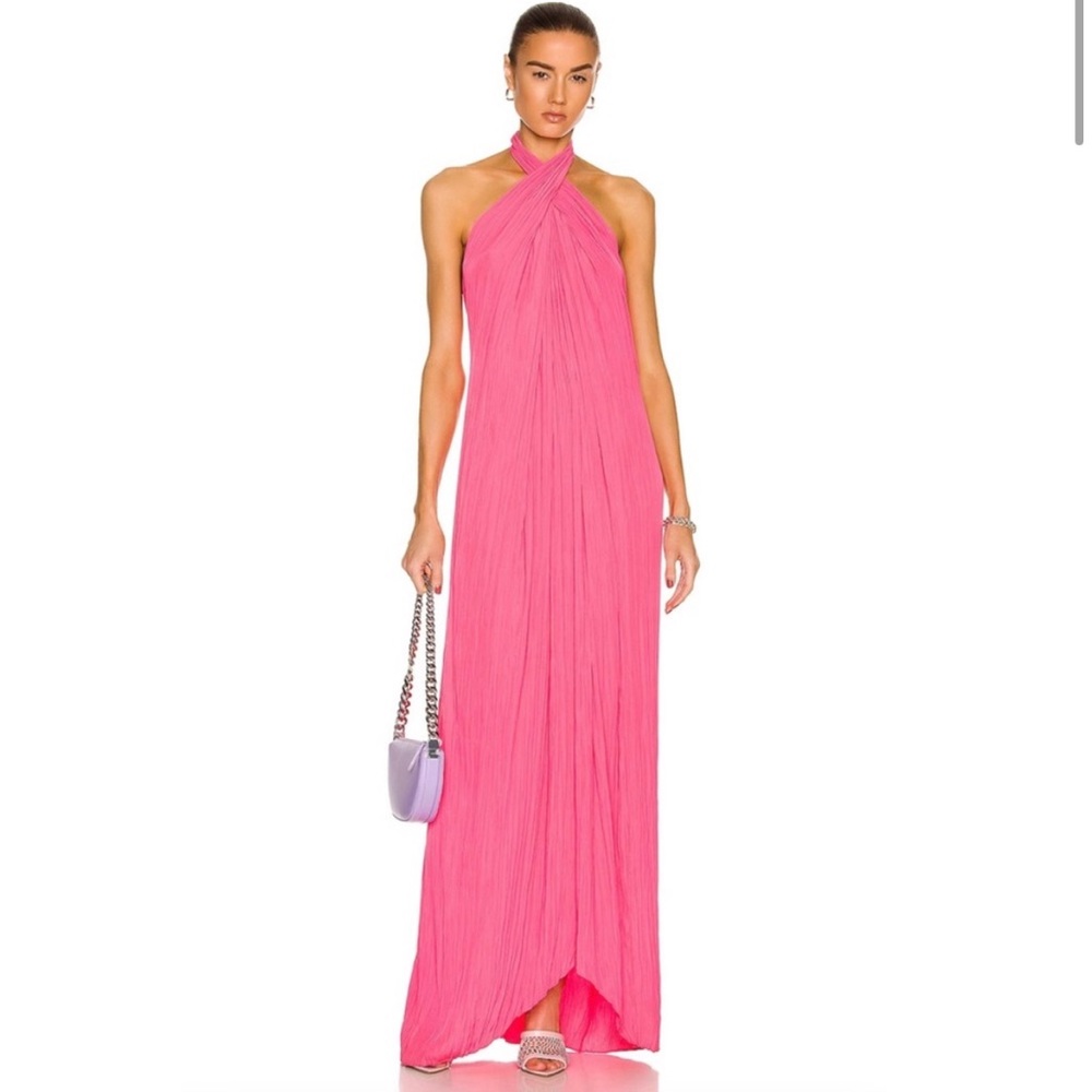 A.L.C Neon Pink Halter Dress - Size 4